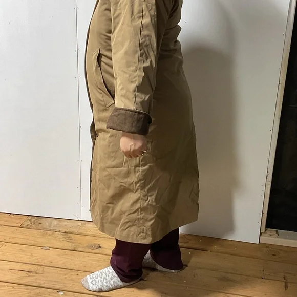 Only Tan Trench Coat with Brown Collar - Picture 9 of 13